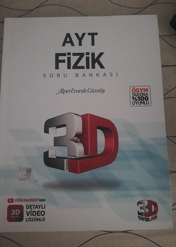 AYT Fizik 3D Soru Bankası Detaylı Video Çözümlü