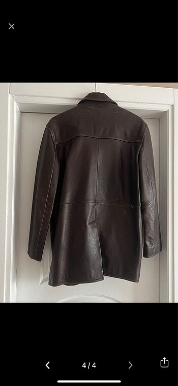 l Beden kahverengi Renk Massimo dutti deri blazer ceket