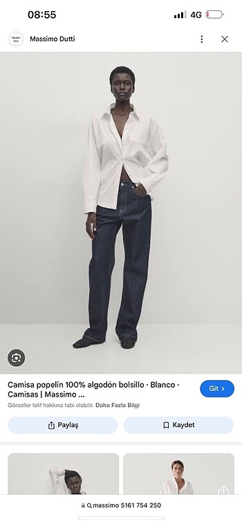 Massimo Dutti Massimo dutti yeni etiketli beyaz gömlek