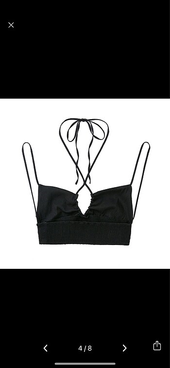 s Beden siyah Renk Zara üst crop top kısa bluz