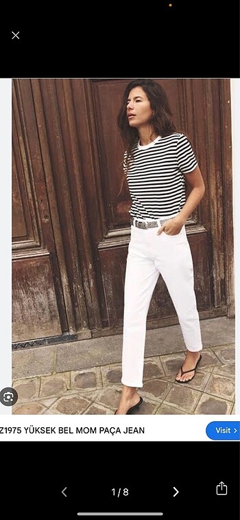 Zara jeans beyaz kot pantolon