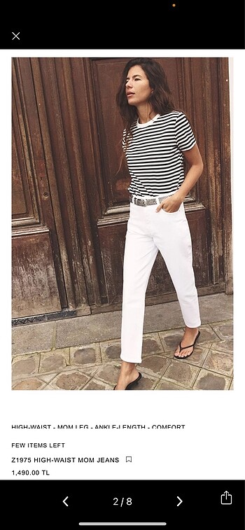 Zara Zara jeans beyaz kot pantolon
