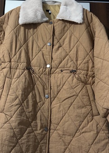 Kahverengi Kadın Kışlık Midi Mont - Görsel 2