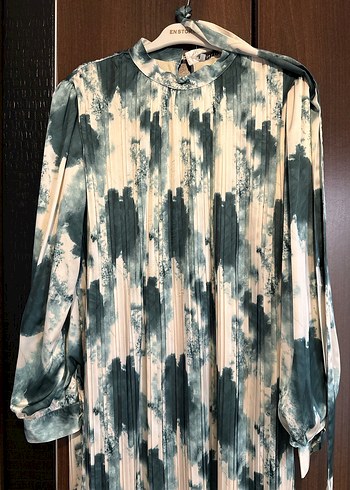 Pilili Uzun Bağlamalı Bohem Elbise - Görsel 3