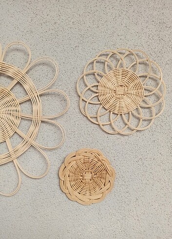 Zara Home 3'lü Rattan Duvar Dekoru