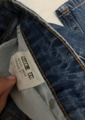 Kadın Mavi Rahat Kesim Midi Kot Pantolon - Görsel 2