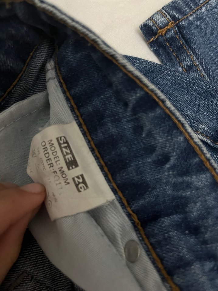 Kadın Mavi Rahat Kesim Midi Kot Pantolon - Görsel 2