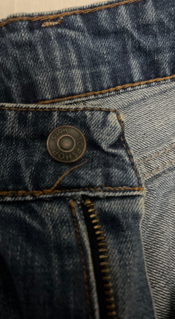 Kadın Mavi Rahat Kesim Midi Kot Pantolon - Görsel 3