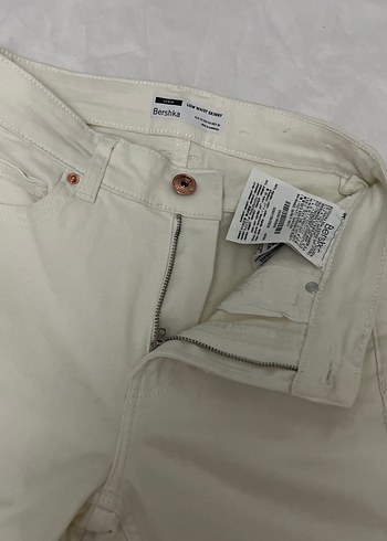 Kadın Beyaz Rahat Kesim Keten Pantolon - Görsel 2