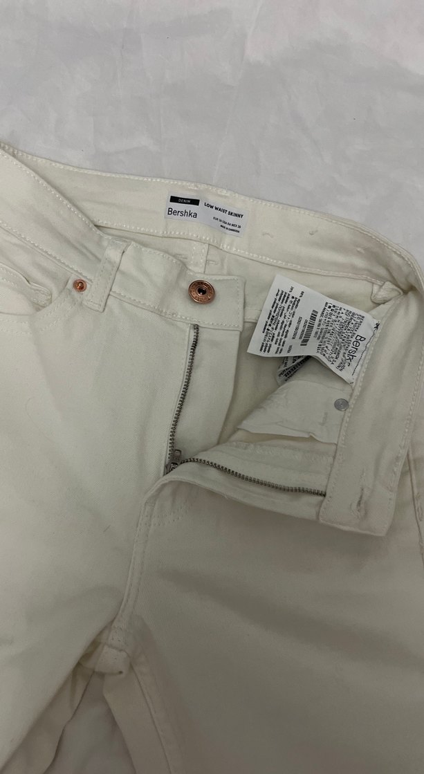 Kadın Beyaz Rahat Kesim Keten Pantolon - Görsel 2