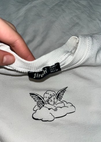 Melek gri Baskılı Kısa Kollu Body - Görsel 3