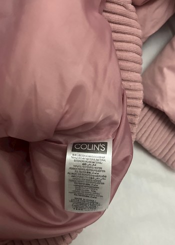 Pembe Yüksek Yakalı Kadın Mont - Görsel 7