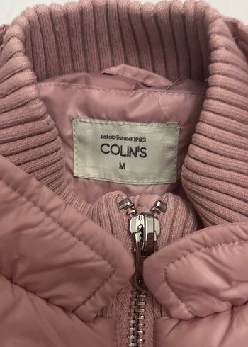 Pembe Yüksek Yakalı Kadın Mont - Görsel 6