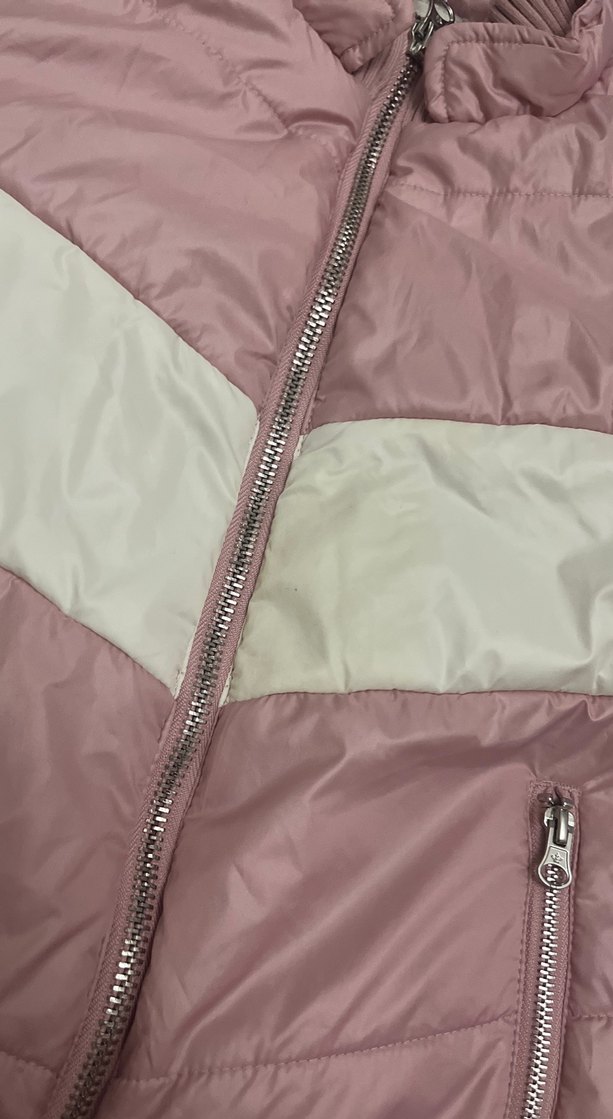 Pembe Yüksek Yakalı Kadın Mont - Görsel 4