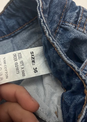 Yırtık Detaylı Mavi Kadın Kot Pantolon - Görsel 5