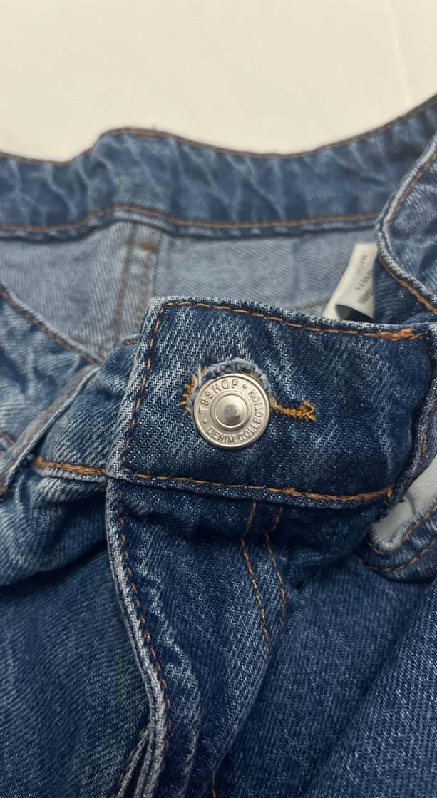 Yırtık Detaylı Mavi Kadın Kot Pantolon - Görsel 4