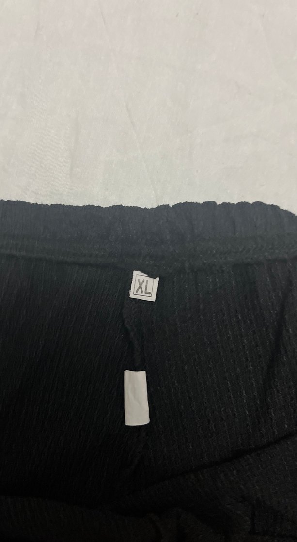 Siyah Mini Şort Fırfırlı Rahat Kesim - Görsel 3