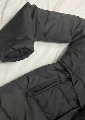 Kemerli Siyah Kadın Uzun Kışlık Mont - Görsel 3