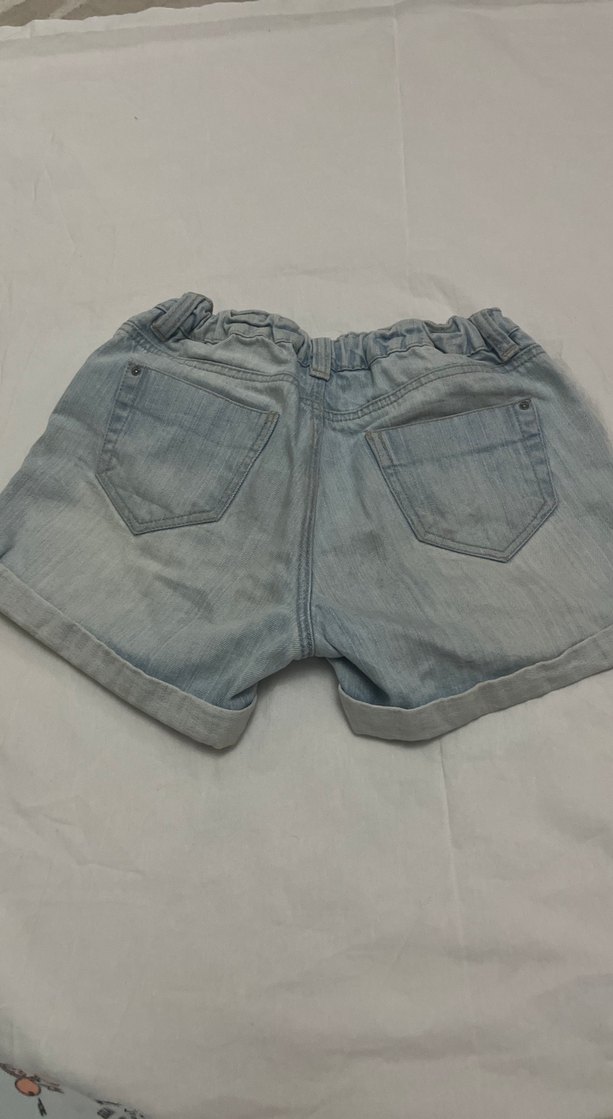 Kızlar için Bol Kesim Kot Şort düşük bel - Görsel 2