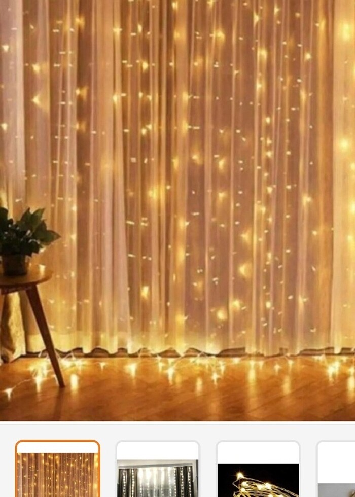 PERDE LED 3×3 METRE 8 FONKSİYON UZAKTAN KUMANDALI 300 LED - Görsel 2