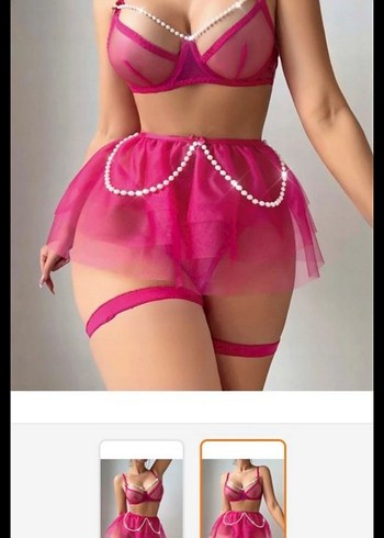 PEMBE İNCİLİ FANTEZİ TAKIM - Görsel 2