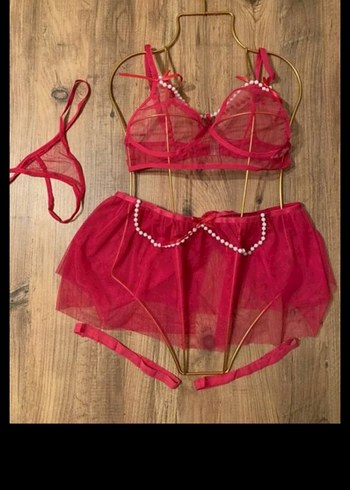 PEMBE İNCİLİ FANTEZİ TAKIM - Görsel 5