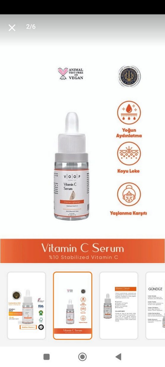 Volop Vitamin C Yoğun Aydınlatıcı Serum 10 ml - Görsel 2