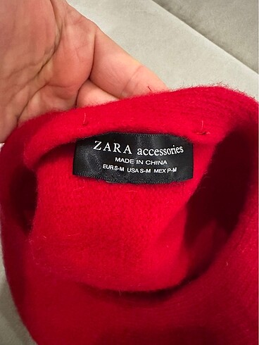 Beden kırmızı Renk Zara 0 yün bere