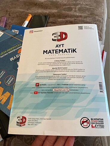  3D matematik ayt test kitabı