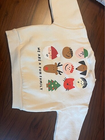 9-12 Ay Beden beyaz Renk Zara bebek sweatshirt