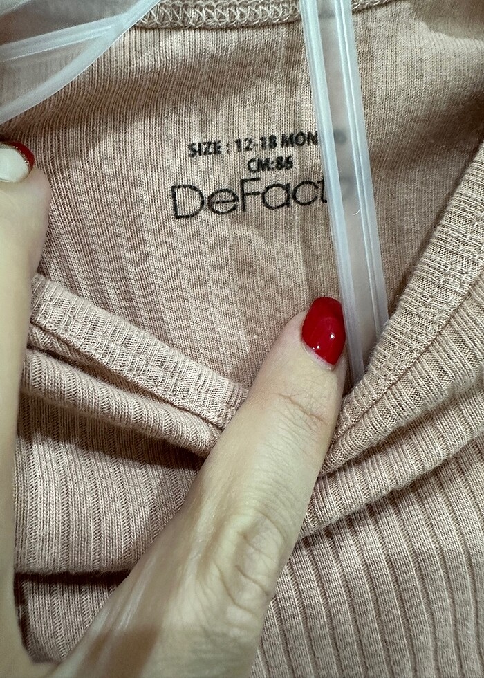 De facto zıbınlı bebek alt üst takım - Görsel 3