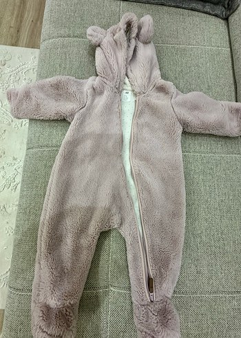 HM Kürklü Bebek Astronot Tulum - PEMBE - Görsel 3