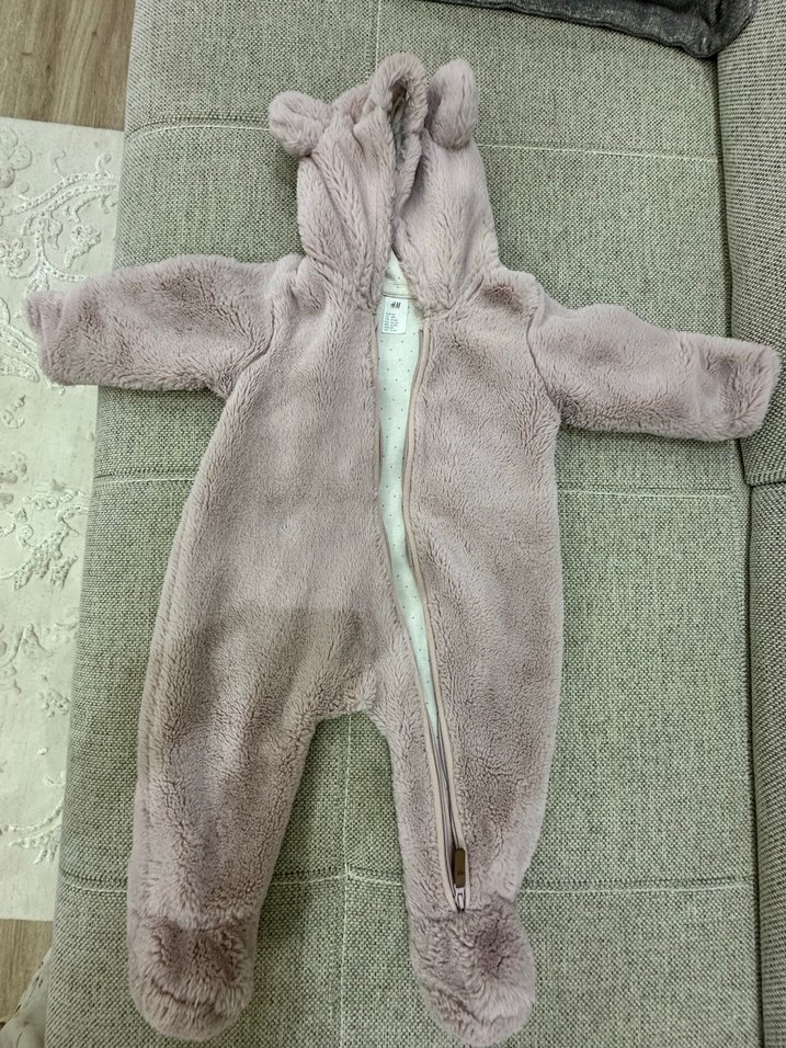 HM Kürklü Bebek Astronot Tulum - PEMBE - Görsel 5