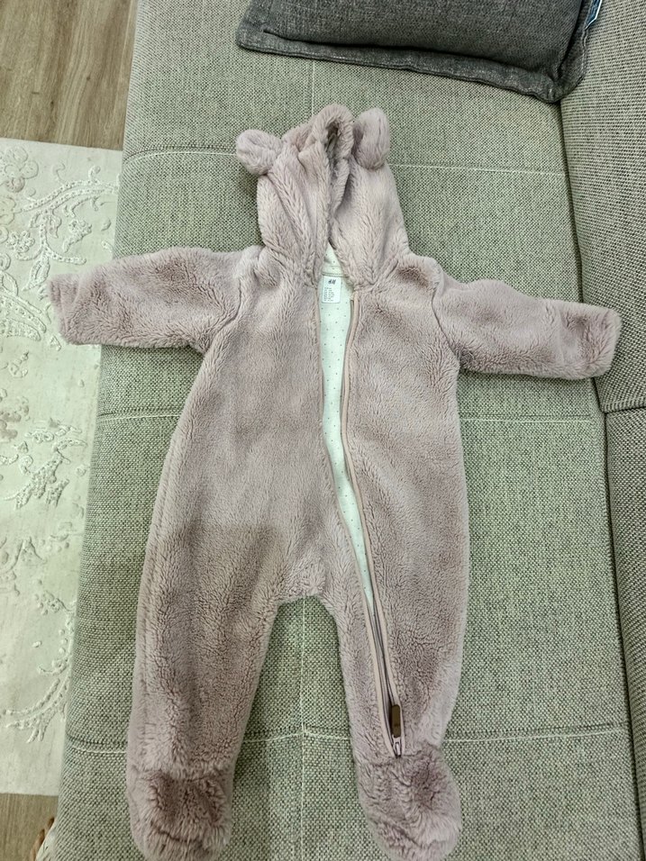 HM Kürklü Bebek Astronot Tulum - PEMBE - Görsel 2