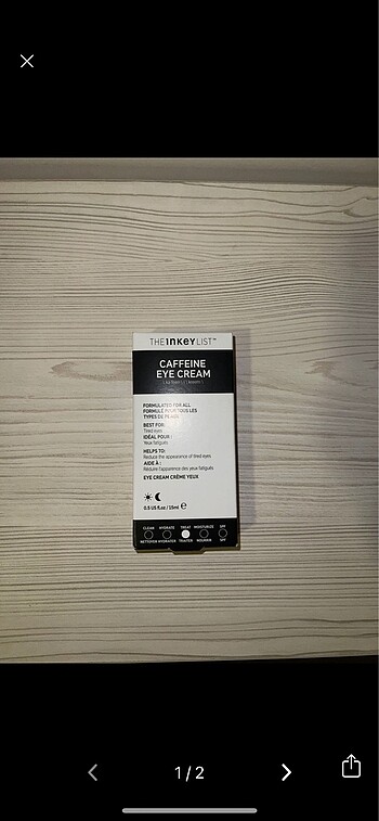 THE INKEY LIST CAFFAINE GÖZ KREMİ