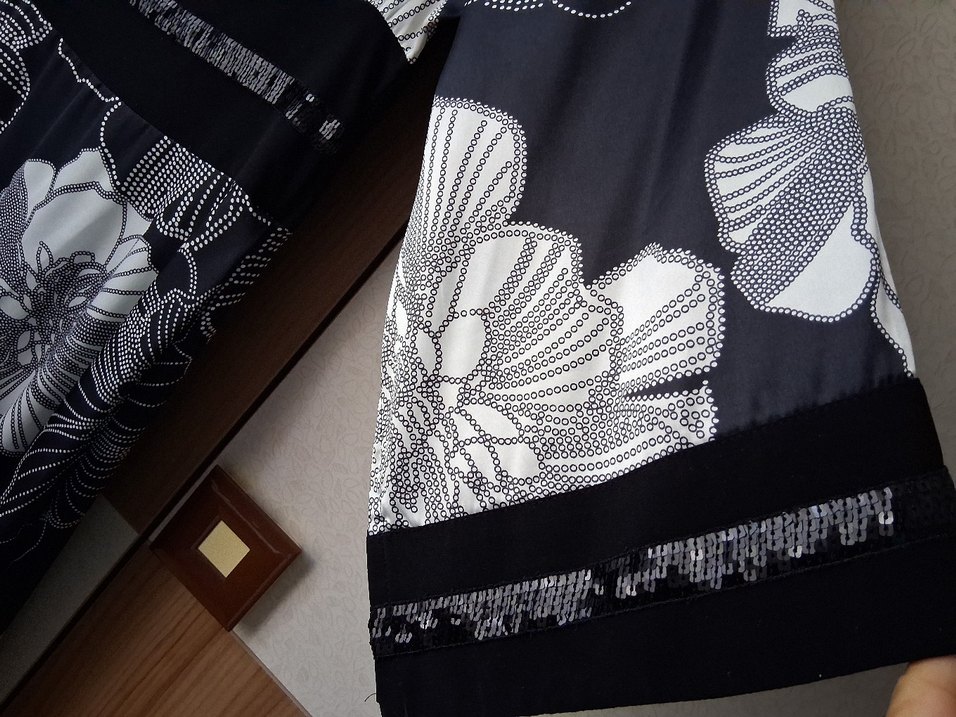 Bohem Siyah Beyaz Uzun Gece Elbisesi - Görsel 4