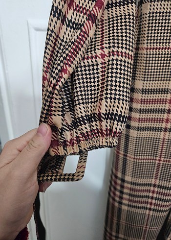 Kahverengi Baskılı kalem elbise - Görsel 2