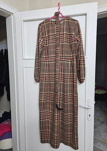 Kahverengi Baskılı kalem elbise - Görsel 4