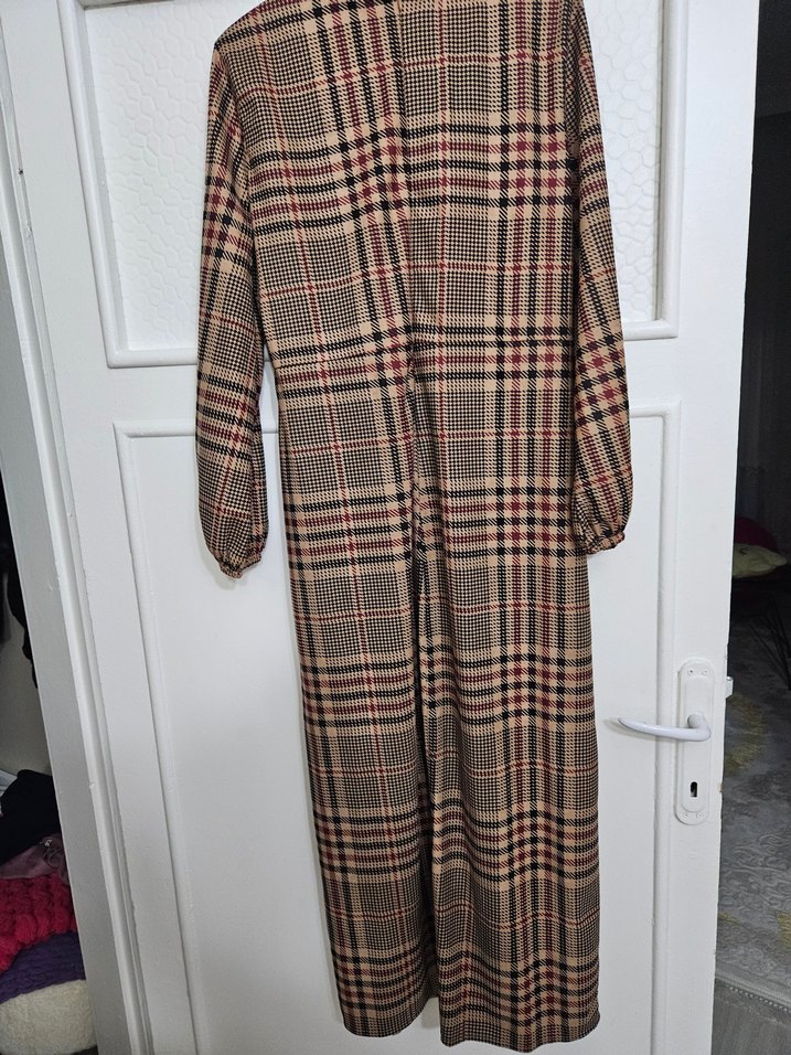 Kahverengi Baskılı kalem elbise - Görsel 3