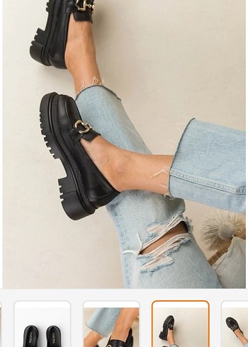 Zincir Detaylı Siyah Kadın Loafer - Görsel 4