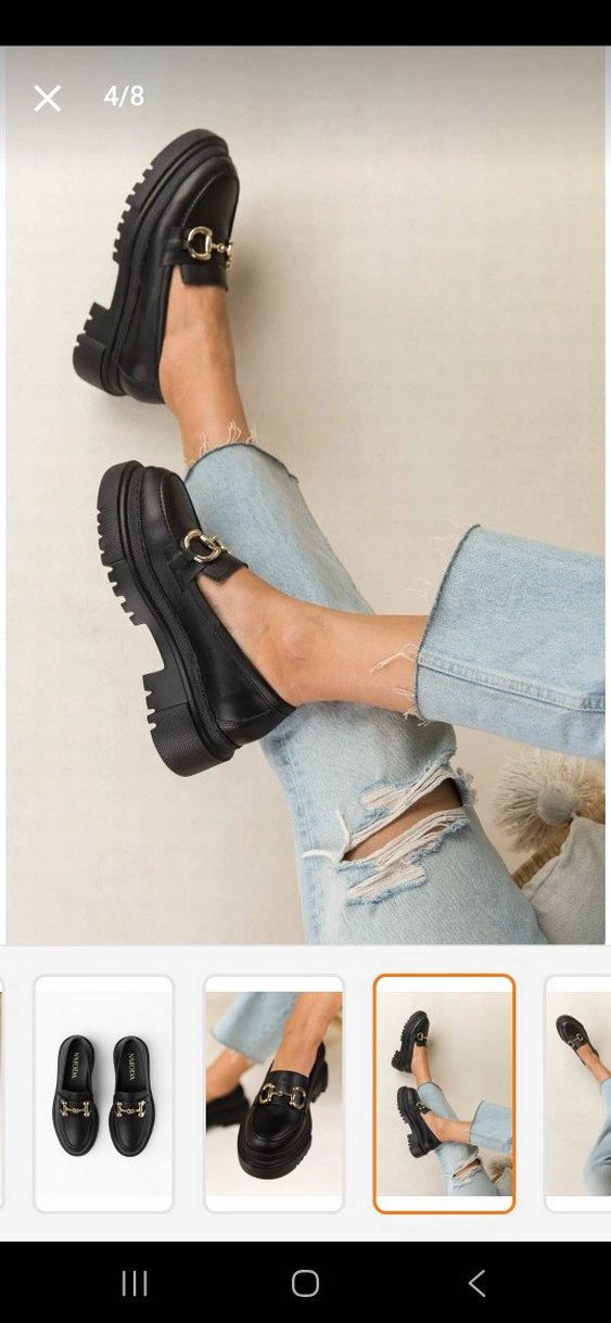 Zincir Detaylı Siyah Kadın Loafer - Görsel 4