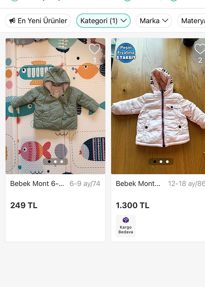 Bebek mont kiyafetlr - Görsel 2