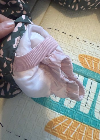 92 beden- Kar tulumu- Astronot-Kız Bebek Kapüşonlu Desenli Tulum - Görsel 9