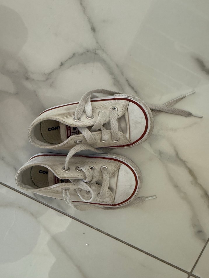 21 no- Converse Beyaz Kız Çocuk Spor Ayakkabı - Görsel 2