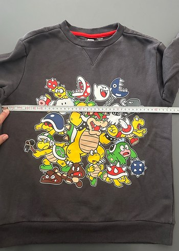 Erkek Çocuk Gri Pop Culture Baskılı Sweatshirt - Görsel 6