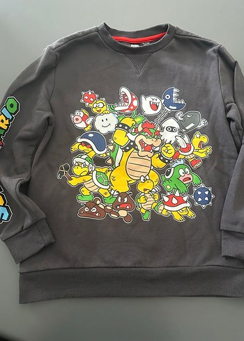 Erkek Çocuk Gri Pop Culture Baskılı Sweatshirt - Görsel 2