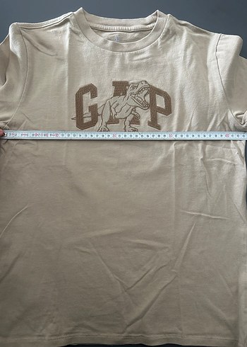 Bej Kısa Kollu Erkek Gap Tişört Dinozor Baskılı - Görsel 2