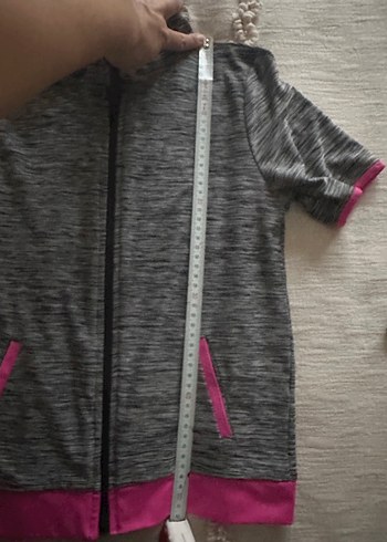 Panço Kız Çocuk Gri Kapüşonlu Fermuarlı Ceket - Görsel 4