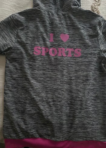 Panço Kız Çocuk Gri Kapüşonlu Fermuarlı Ceket - Görsel 2