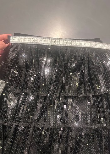 Kız Çocuk Siyah Fırfırlı  Etek - Görsel 5